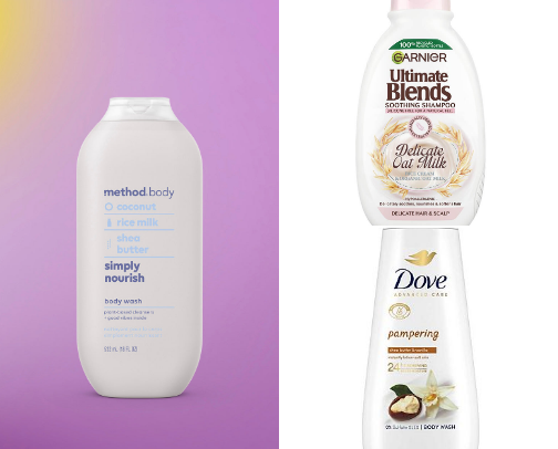 vanilla shower products 🍨🚿 cover photo collage