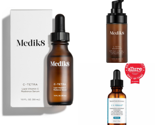 Glow up with the best vitamin C serums on the market!! cover photo collage