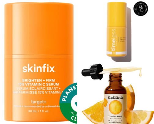 Glow up with the best vitamin C serums on the market!! cover photo collage