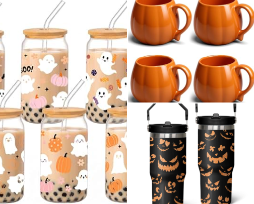Fall & Halloween Mugs, Cups & Tumblers cover photo collage