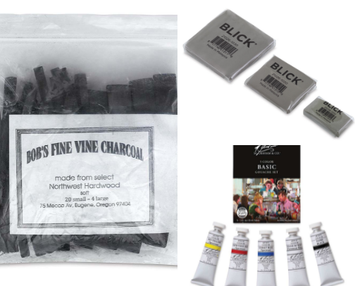 Art Supplies for Beginning Artists cover photo collage