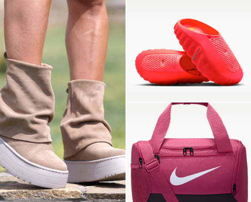 Sportswear and footwear cover photo collage