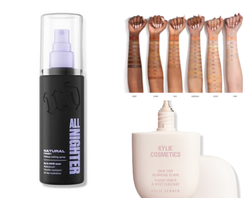 Beauty products suitable for all skin & all hair types cover photo collage