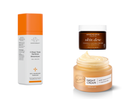 Natural beauty products cover photo collage