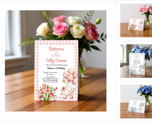 Childrens Birthday Party Invitations cover photo collage