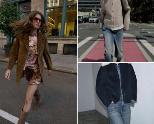 Zara trendy jackets cover photo collage