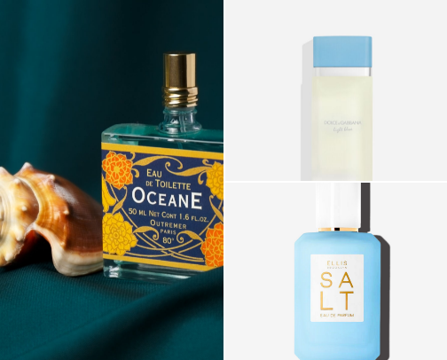 clean summer scents🌊🌅🐚 cover photo collage