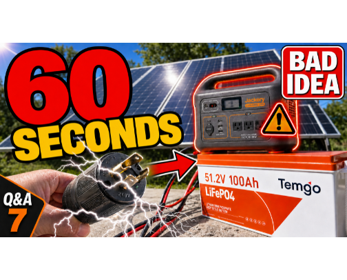 How to Blow Up a Jackery in 60 Seconds: Plug-In 240V Solar Hack Q&A Vol. 7 cover photo collage