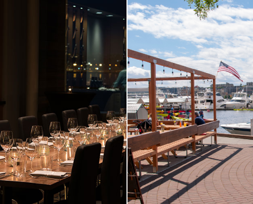 Waterfront Wonders - Food and Drinks with a View cover photo collage