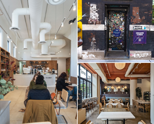 Chicago Coffee + Matcha cover photo collage