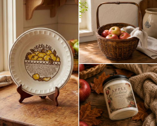Apple-Inspired Autumn Cottagecore Kitchen | Vintage Fall Decor & Cozy Kitchen Finds cover photo collage