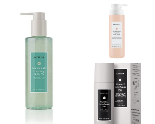 clean skincare/ makeup products cover photo collage