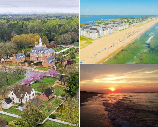 Favorite places in Virginia cover photo collage