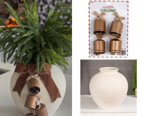 Christmas vase cover photo collage
