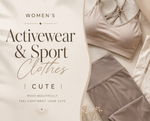 Women’s Activewear & Sport Clothes | Cute Workout Outfit Inspiration cover photo collage