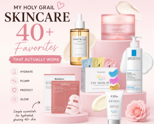 Fav Skincare Items For My 40 Year Old Skin cover photo collage