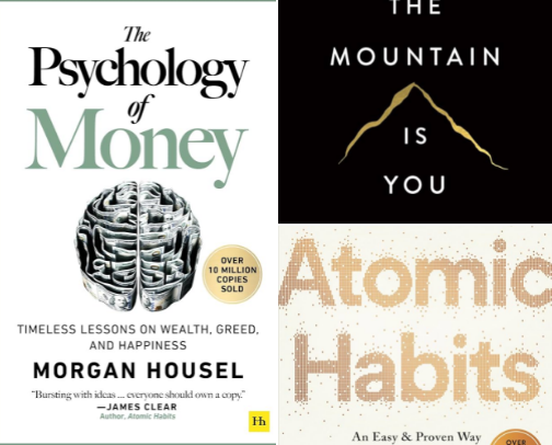 Books for Healing, Rebuilding & Starting Over. cover photo collage