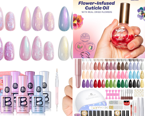 ✨ At Home Salon Quality Gel Nail Set 💅 cover photo collage