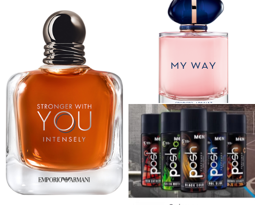 Strong-smelling perfume cover photo collage