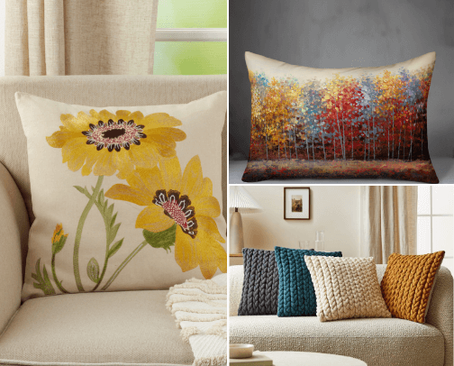 Throw Pillows &Throw Pillow Covers cover photo collage