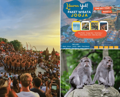 Holiday trips cover photo collage