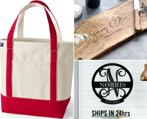 Gift Ideas for Brides, Mom's-to-be, new homeowners and more cover photo collage
