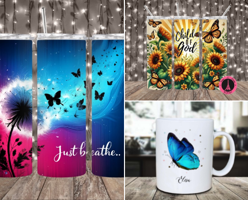 Cozy Butterfly Sips and Snuggles cover photo collage