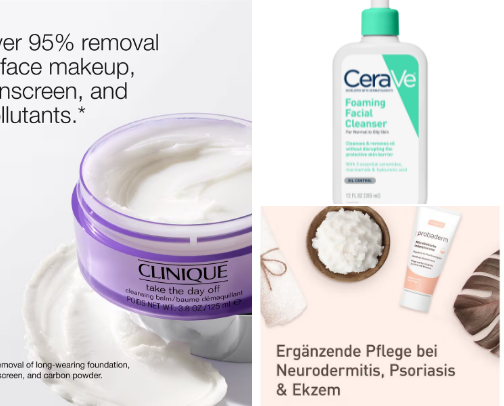 Acne-prone,dry skin tips cover photo collage