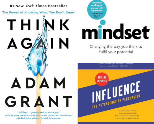 Improve your mindset, read this books. cover photo collage