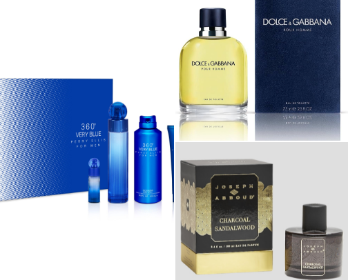 Fragrances including perfumes, deodorant, body sprays cover photo collage