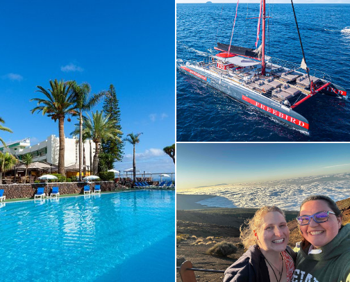 Hotels and excursions around the world cover photo collage