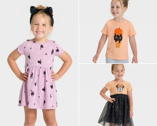 My Toddler Girl’s Halloween & Football Outfits cover photo collage
