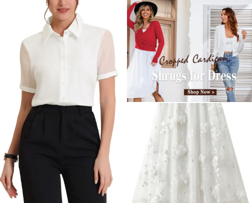"Chic & Elegant: White Outfit Inspo" cover photo collage