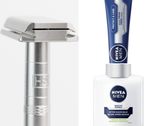 Men’s Shaving cover photo collage