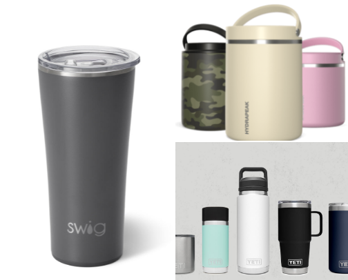 Tumblers Keep your drinks cold or hot for bours cover photo collage