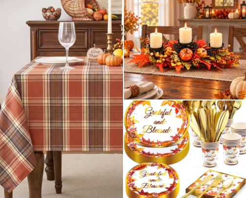 Everything You Need for an Affordable Thanksgiving Table cover photo collage
