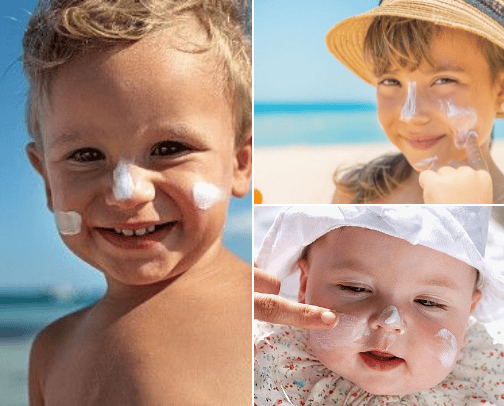The Best Sunsreen Especially For Babies and Childreen cover photo collage