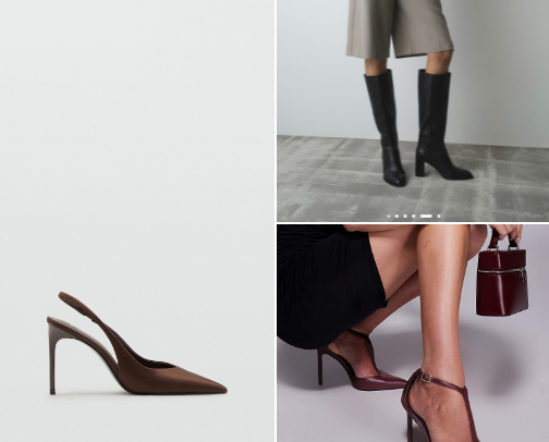 Step up your party game! ✨ Chic, stylish shoes perfect for every special occasion.👠🍸🫒 cover photo collage