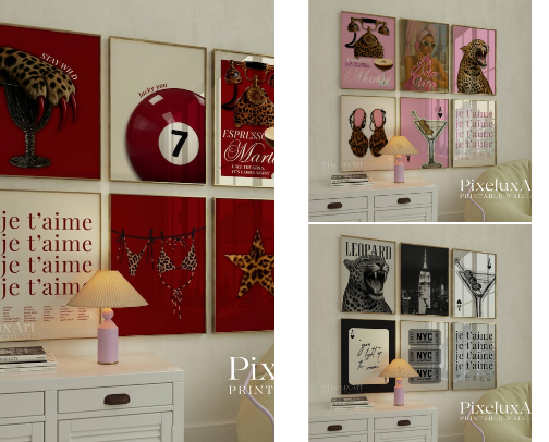 Chic Retro Wall Art Gallery – Trendy Vintage Prints for Stylish Spaces cover photo collage