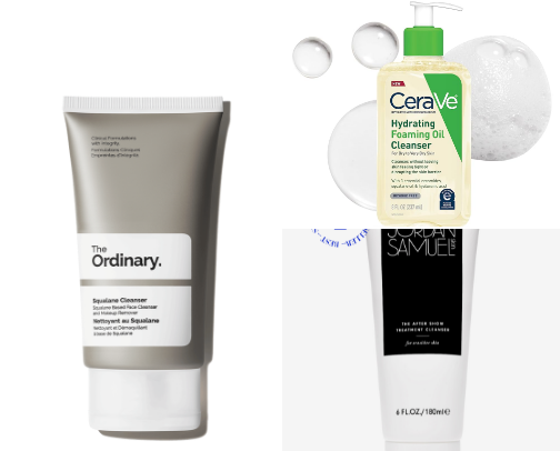 Acne safe skincare cover photo collage
