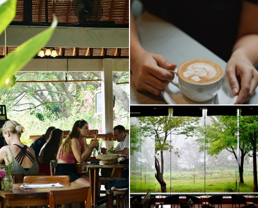 Coffee & Stories: Latte Art That Speaks cover photo collage