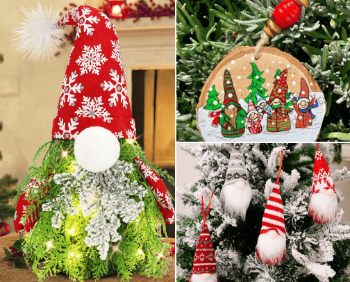 Christmas Gnome decor cover photo collage