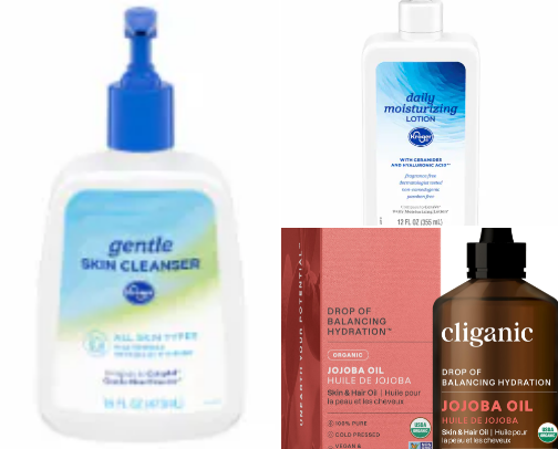 Night time skin routine cover photo collage