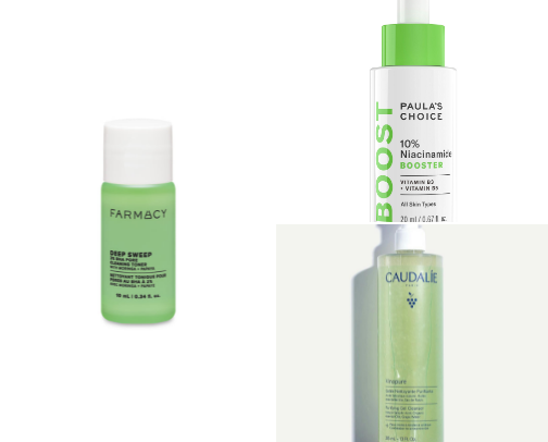 skincare routine for OILY skin. cover photo collage