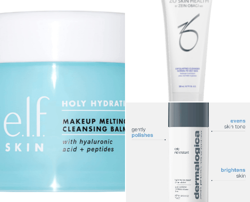 Skincare for sensitive oily, acne-prone skin cover photo collage