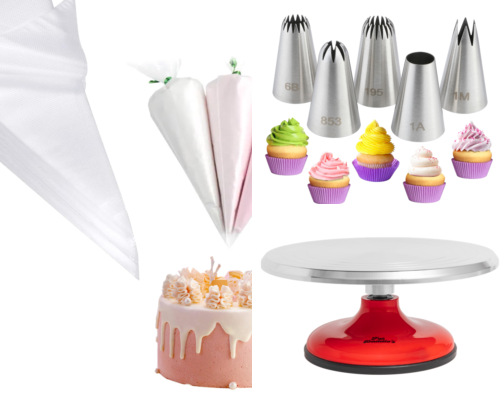 Baking and cake decorating cover photo collage