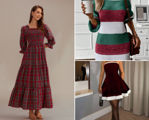 Christmas Dresses for Women: Cute, Elegant & Festive Holiday Styles cover photo collage