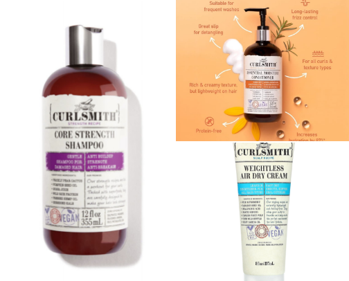 Curly hair products🎀 cover photo collage