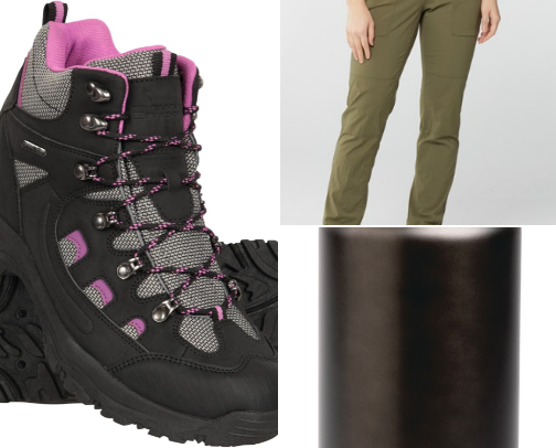 Summer hiking clothes cover photo collage