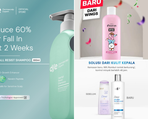 Rekomendasi Shampo Anti Rontok cover photo collage